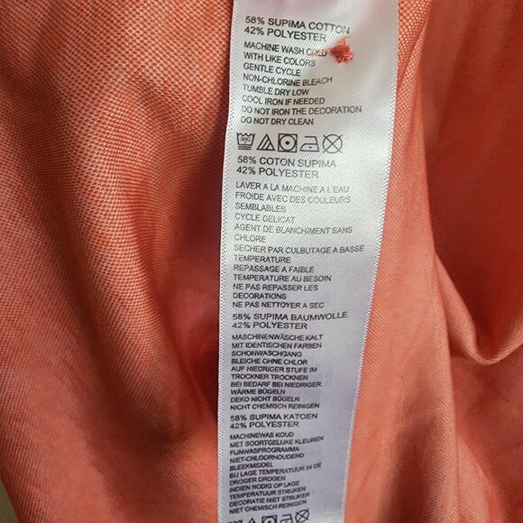 Tommy Bahama Polo Shirt Mens 2XL Coral Supima Cotton Blend Marlin Logo TB220248 - Picture 6 of 11